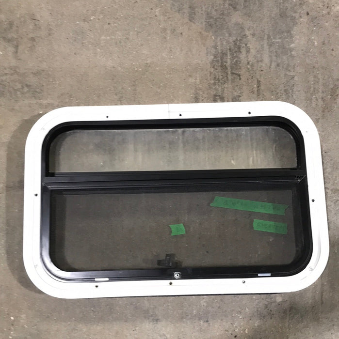 USED Black Radius Opening Window : 23" W X 14 1/4" H X 1 3/4" D