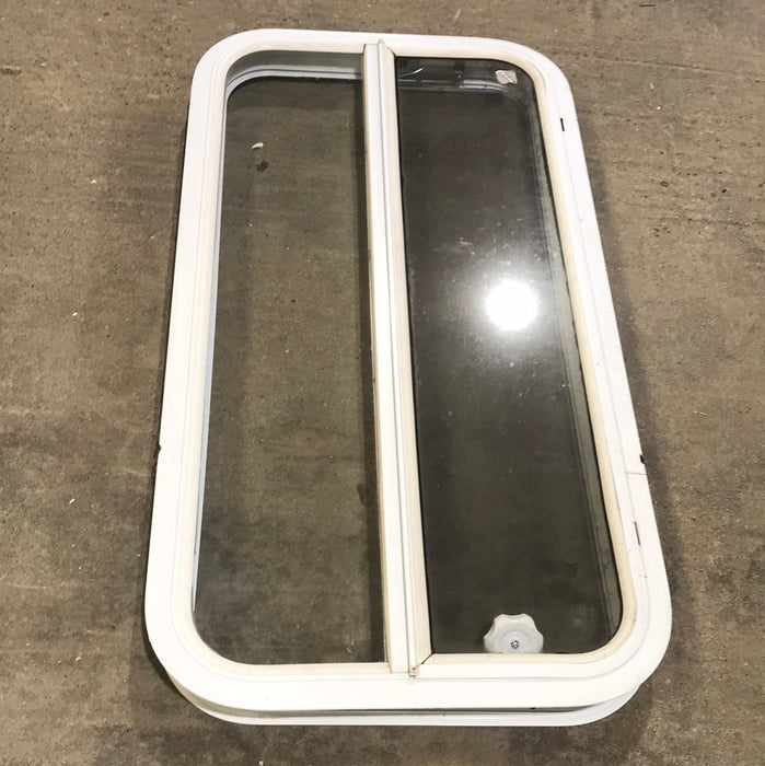 Used White Radius Opening Window : 35 1/2 X 17 1/2 X 2" D