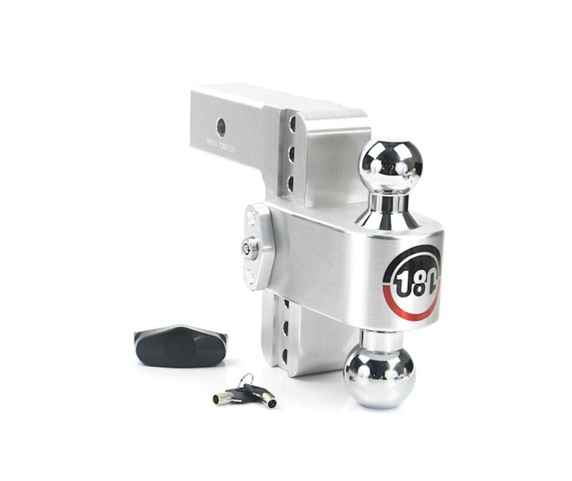 6" Drop 180 Hitch w/ 2.5" Shank/Shaft, Adjustable Aluminum Trailer Hitch and Ball Mount - Young Farts RV Parts