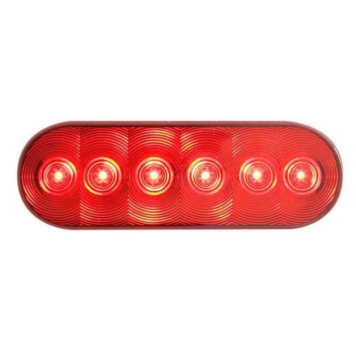 6 LED Stop/Turn/Tail Flange/Surface 6 In Red - Young Farts RV Parts