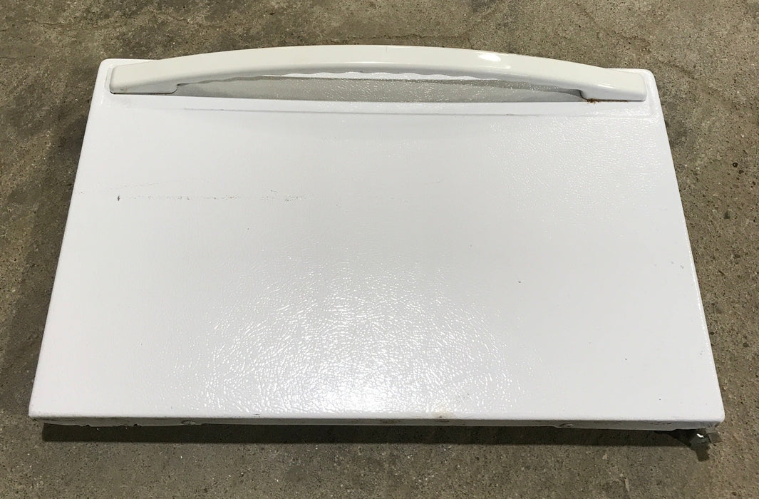 Used Magic Chef Oven Door 2401F12671 (WHITE FACEPLATE) - Young Farts RV Parts