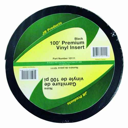  Buy JR Products 10111 1"X100' Premium Vinyl Insert, Black - Hardware