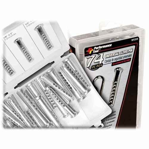  Buy Performance Tools W5359 Universal Clevis Pins 74Pc - Garage