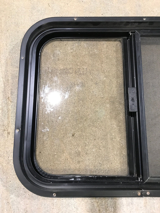 Used Black Radius Opening Window : 24 1/2" W x 19 1/4" H x 1 1/4"