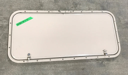 Used Radius Cornered Cargo Door 35 3/4" W x 16" H x 1/2" D - Young Farts RV Parts