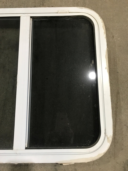 Used White Radius Opening Window : 24 1/4" W x 21 1/2" H x 2" D