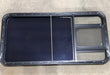 USED Black Radius Opening Window : 47 1/4" W x 23" H x 2" D - Young Farts RV Parts