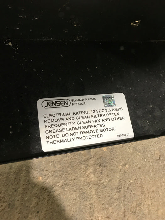 Used Jensen RV Range Hood Fan 63-269-01