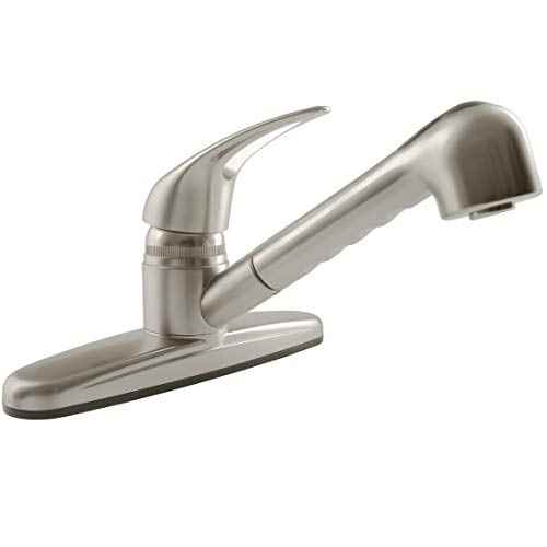 Non-Metallic Pull-Out RV Faucet Brushed Satin Nickel Finish