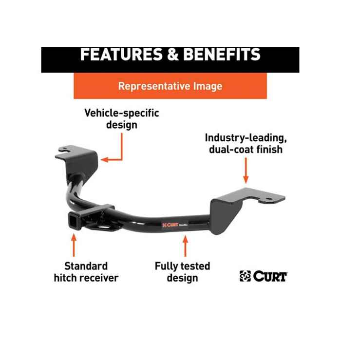 Buy Curt Manufacturing 11640 Class 1 Trailer Hitch with 1-1/4"