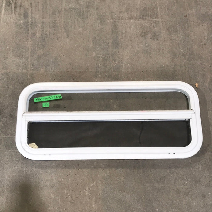USED White Radius Opening Window : 35 1/2" W X 14 1/2" H X 1 1/4" D