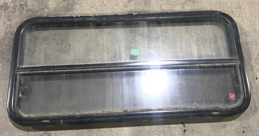 Used Black Radius Opening Window : 41 1/2" W x 19 1/2" H x 2" D - Young Farts RV Parts
