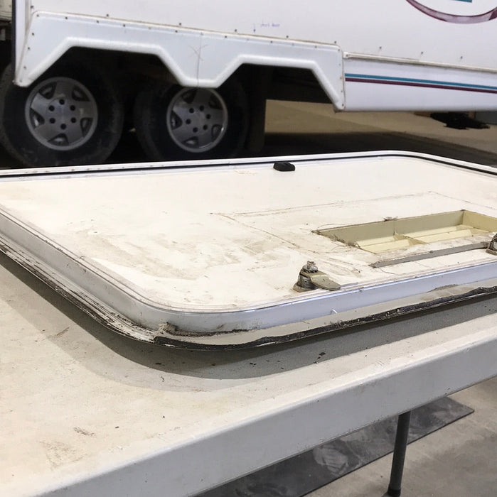 Used Radius Cornered Cargo Door 32 1/4" x 20 1/2" X 1" D - Young Farts RV Parts