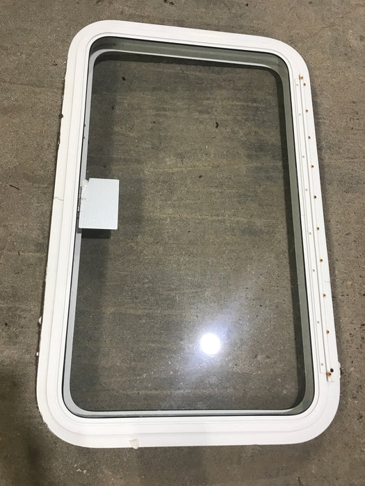 Used White Radius Emergency Opening Window : 35 1/2" x 21 1/2 x 1 1/2" D