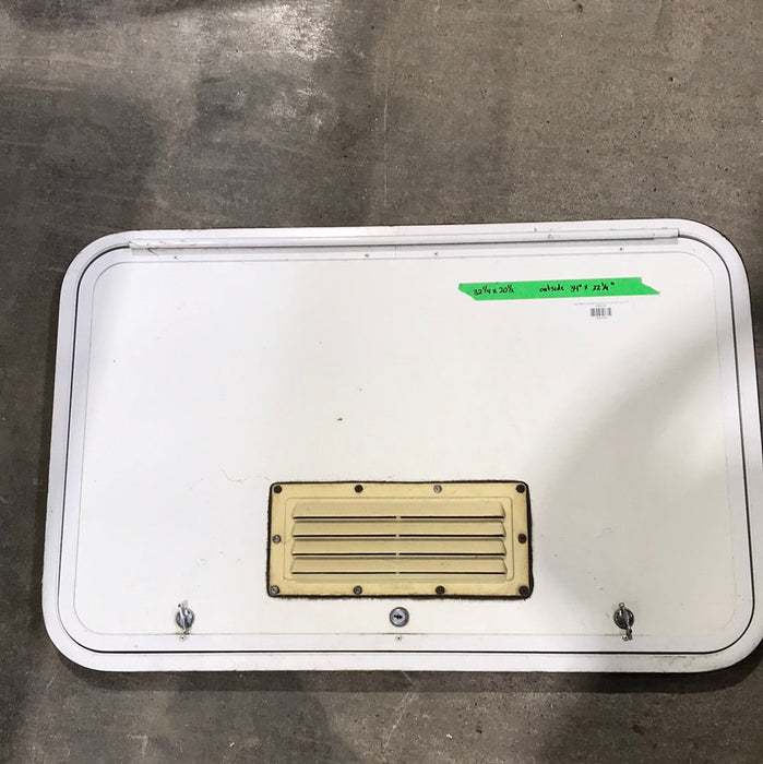 Used Radius Cornered Cargo Door 32 1/4" x 20 1/2" X 1" D - Young Farts RV Parts
