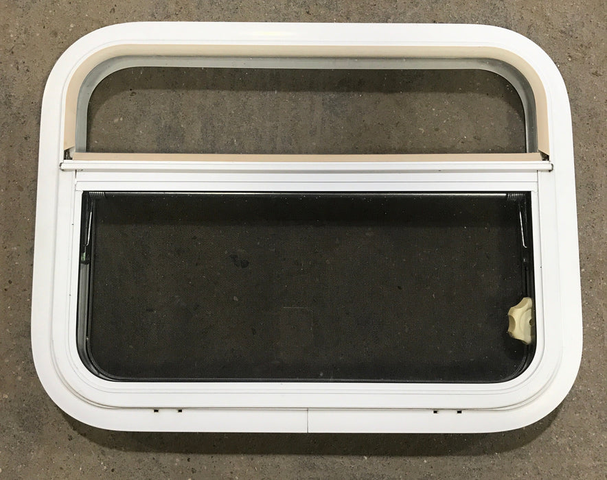 Used White Radius Opening Window : 23 1/2" W x 17 1/2" H x 1 1/2" D