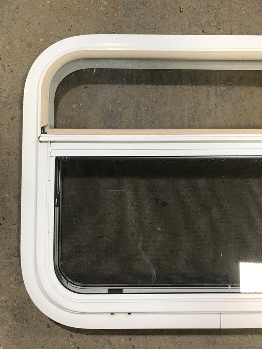 Used White Radius Opening Window : 23 1/2" W x 17 1/2" H x 1 1/2" D