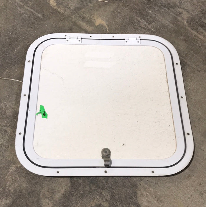 Used Radius Cargo / compartment Door  17 1/2" X 17 1/2" X 1/2"D