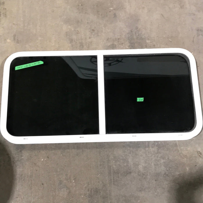 Used White Radius Opening Window : 45 1/4" W x 21 1/2" H x 2" D