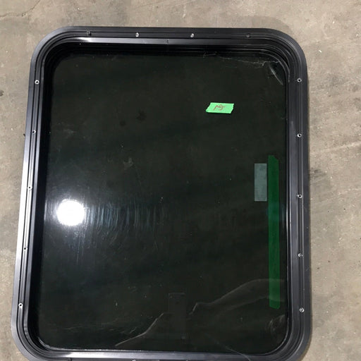 Used Black Radius Opening Window : 28 3/4 X 23 1/2 X 2" D - Young Farts RV Parts
