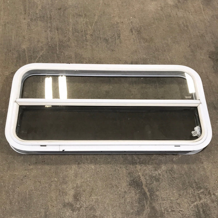 Used White Radius Opening Window : 35 1/2 X 17 1/2 X 2" D