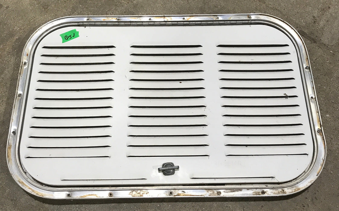 Used Retro NORCOLD 616009/ DOMETIC (P/N UNKNOWN for RM2214R) - Off White Vent Door with Silver Trim