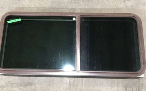 Used Brown Radius Dual Pane-Storm Window : 54 1/2" W x 23 3/8" H x 3/4" D - Young Farts RV Parts