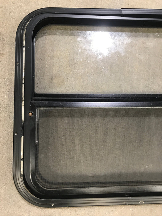 Used Black Radius Opening Window : 24 1/2" W x 22 1/2" H x 2" D
