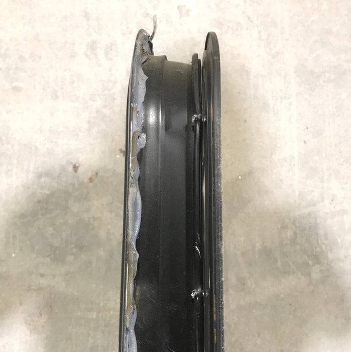 Used Black Radius Opening Window : 23 1/2" W x 17 1/2" H x 2" D