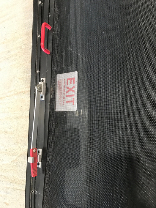 Used Black Radius Emergency Opening Window : 29 1/2" W x 21 1/2" H x 1 7/8"