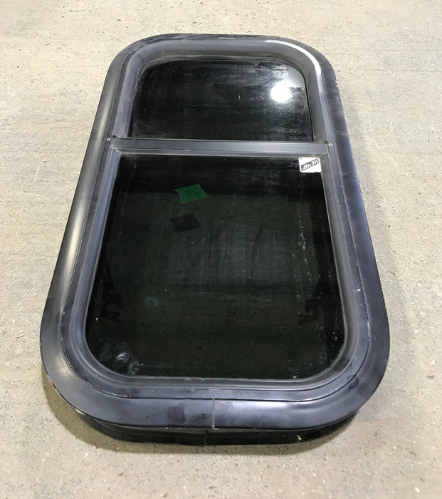Black Radius Opening Window : 21 1/4" W X 11 1/4" H X 1 3/4" D