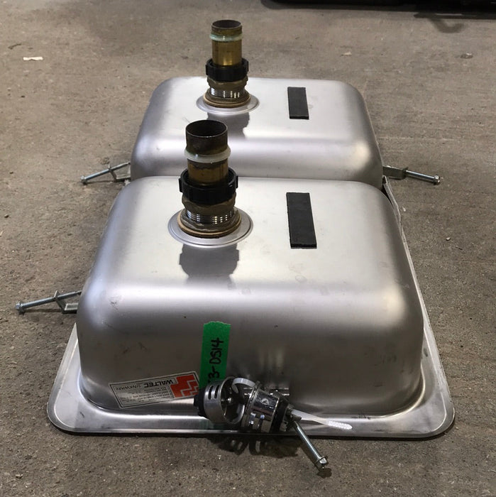 Used Double Kitchen Sink 25 3/8” W X 15 1/8” L