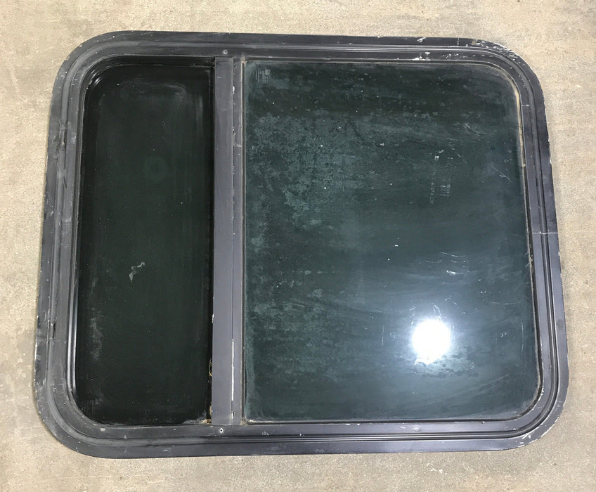 Used Black Radius Opening Window : 23 1/2" W x 28 1/2" H x 2" D
