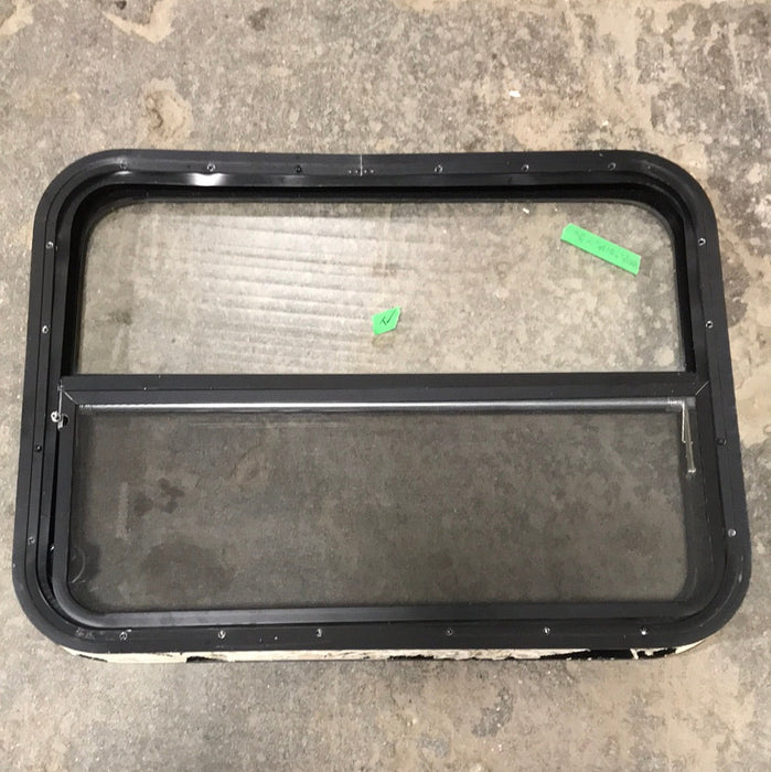 Used Black Radius Opening Window : 20 1/2" W X 21 1/4" H X 2" D
