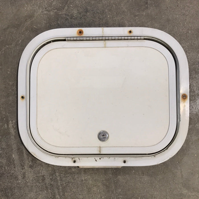 Used Radius Cargo / compartment Door 11 3/4" W x 9 1/4" L x 1/2" D
