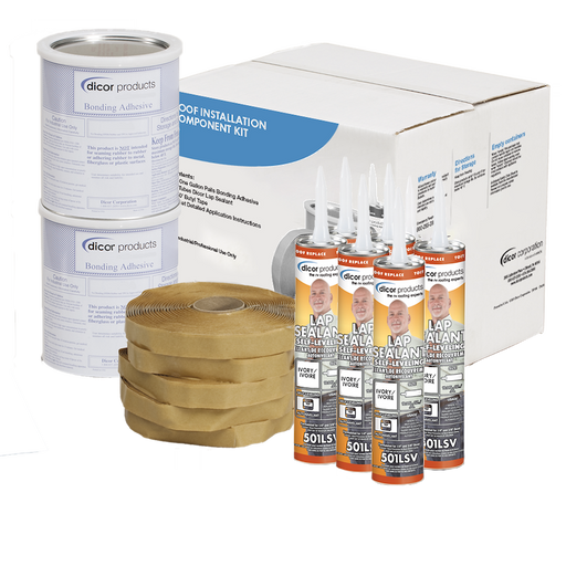 Dicor 401CK-V Roof Installation Kit - Ivory - Young Farts RV Parts