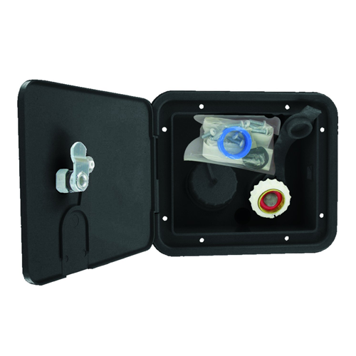 GRAVITY/CITY WATER INLET BLACK - Young Farts RV Parts