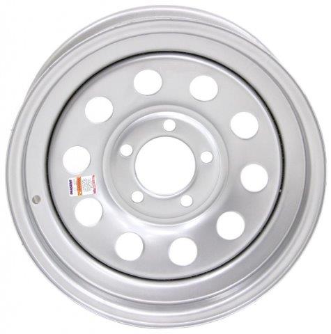 Americana Tire And Wheel 20537 Trailer Wheel Mini Modular Star Silver - 5 x 4.50 Inch Bolt Pattern - Young Farts RV Parts