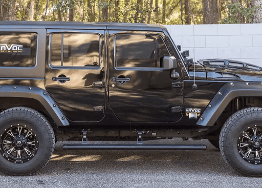 AMP Research Powerstep Electric Running Board 0718 Jeep Wrangler JK 2Door 75121 - 01A - Young Farts RV Parts