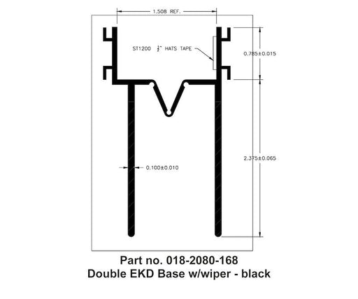 AP Products 018 - 2080 - 168 Double EKD Black - 14' - Young Farts RV Parts