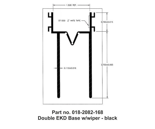 AP Products 018 - 2082 - 168 Double EKD Base - Black - 14' - Young Farts RV Parts