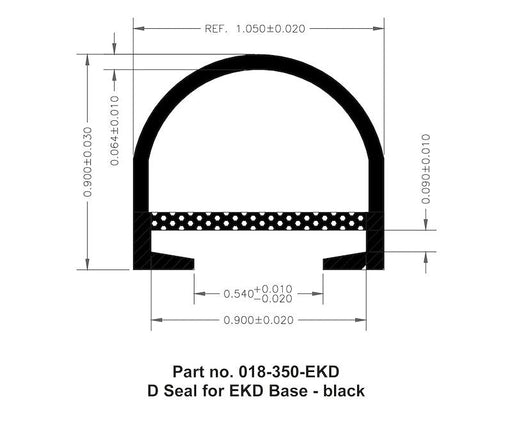 AP Products 018 - 350 - EKD D Seal For EKD Base Black - 1" x 50' - Young Farts RV Parts