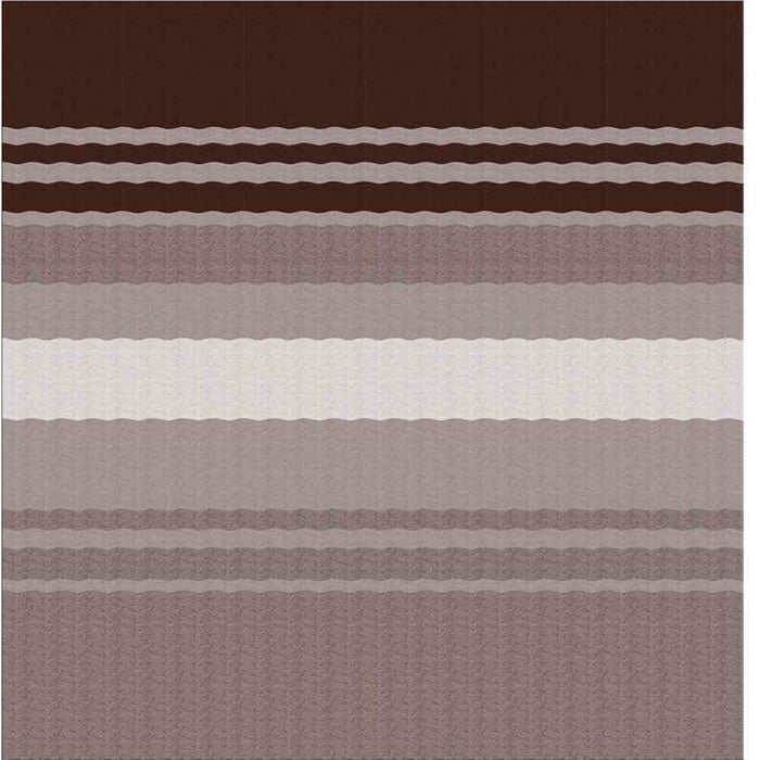 Awning Fabric 1 - Piece 16' Sierra Brown White Flexguard - Young Farts RV Parts