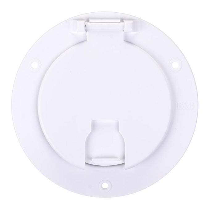 B&B Molders 94329 Electrical Cable Hatch, Polar White - Young Farts RV Parts