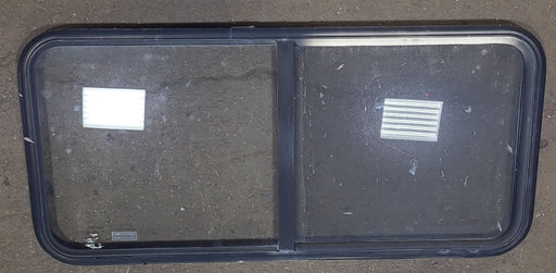 Black Radius Opening Window : 48 1/2" W X 22" H X 1 3/8" D - Young Farts RV Parts