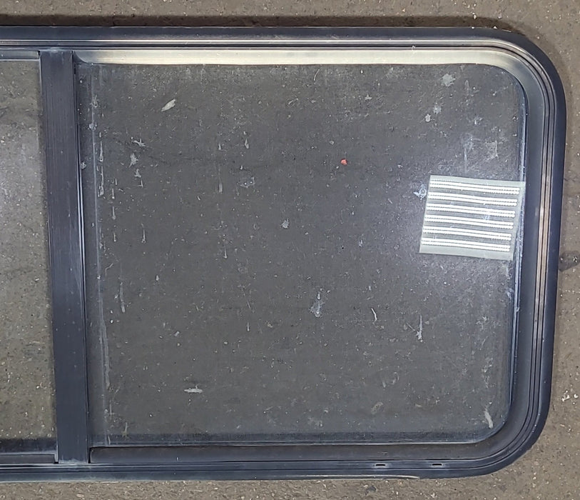 Black Radius Opening Window : 48 1/2" W X 22" H X 1 3/8" D - Young Farts RV Parts
