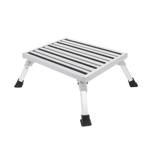 Camco 43677 One Step Step Stool With Foldable Legs - Silver - Young Farts RV Parts