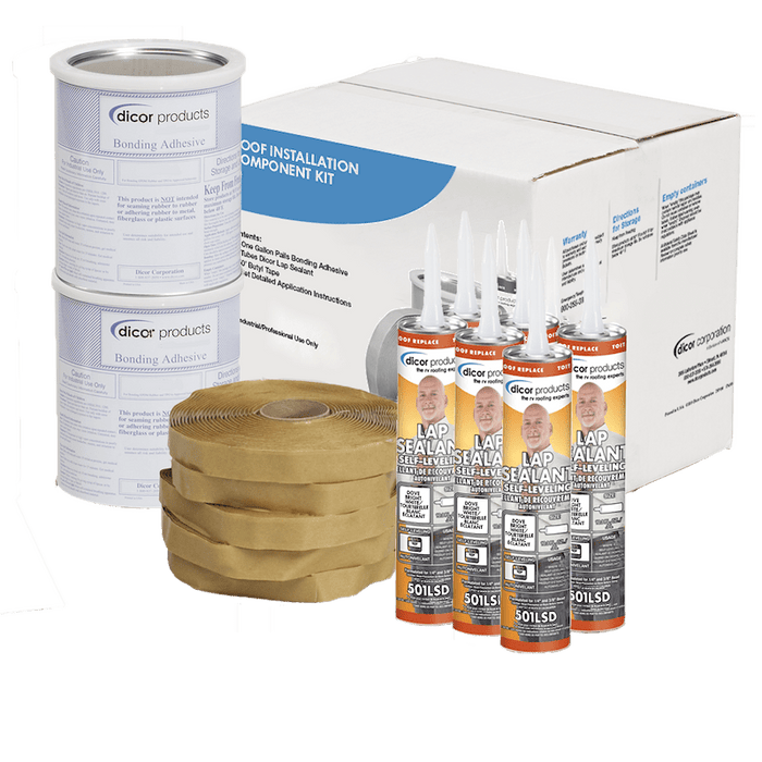 Dicor 401CK - D Roof Installation Kit - Dove White - Young Farts RV Parts