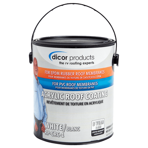 Dicor RP - CRC - 1 EPDM Insulating Acrylic Roof Coating, White - 1 Gallon - Young Farts RV Parts