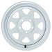 15X5 Trailer Wheel Spoke White No Stripes - 5 x 4.50 Inch Bolt Pattern - Young Farts RV Parts